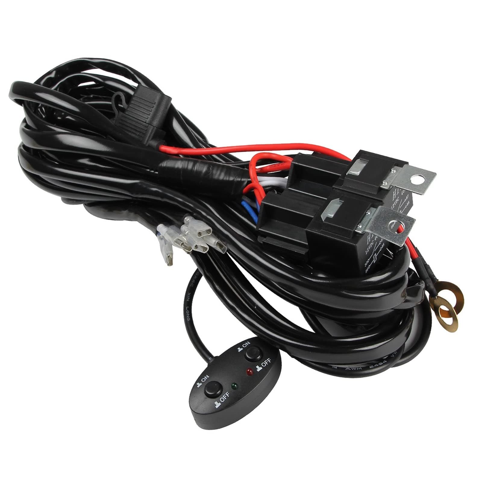 Zmoon 13FT Wiring Harness 2-Lead & 3 Power Lines for Muti-Mode LED Light Bar
