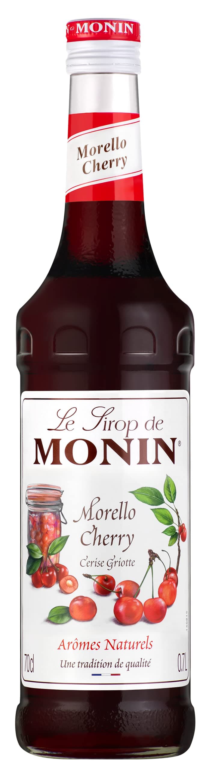 MONIN Premium Morello Cherry Syrup 700ml for Coffees, Hot Chocolates and Cocktails. Vegan-Friendly, Allergen-Free, 100% Natural Flavours and Colourings