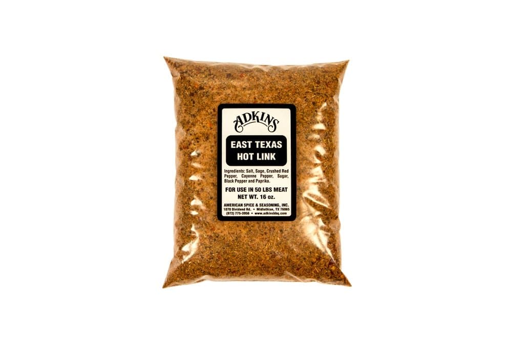 East Texas Hotlink Hot Link Sausage Seasoning 16 OZ All Natural