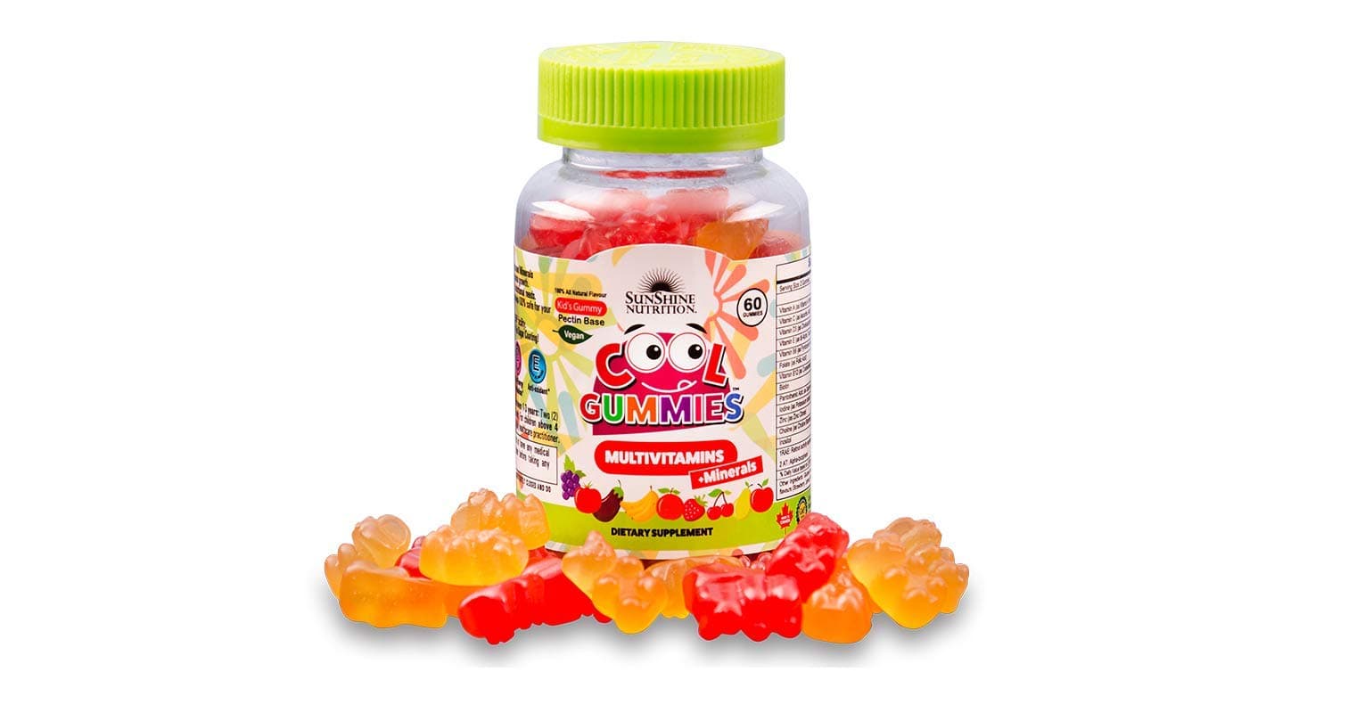 Sunshine Nutrition Multivitamins + Minerals Cool 60 Gummies For Kids | Vegan | 100% Natural Flavor