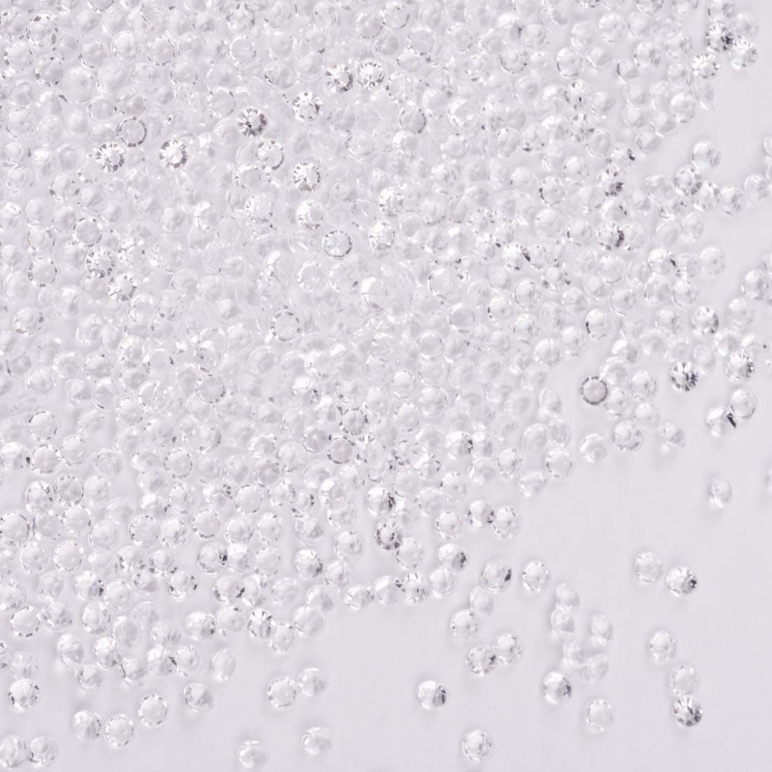 10000Pcs 4mm Clear Acrylic Crystal Rhinestone Table Scatter Confetti, Artificial Diamond Table Vase Beads Fillers Decoration for Wedding, Valentine's Day, Anniversary, DIY Arts & Crafts (Clear, 4mm)