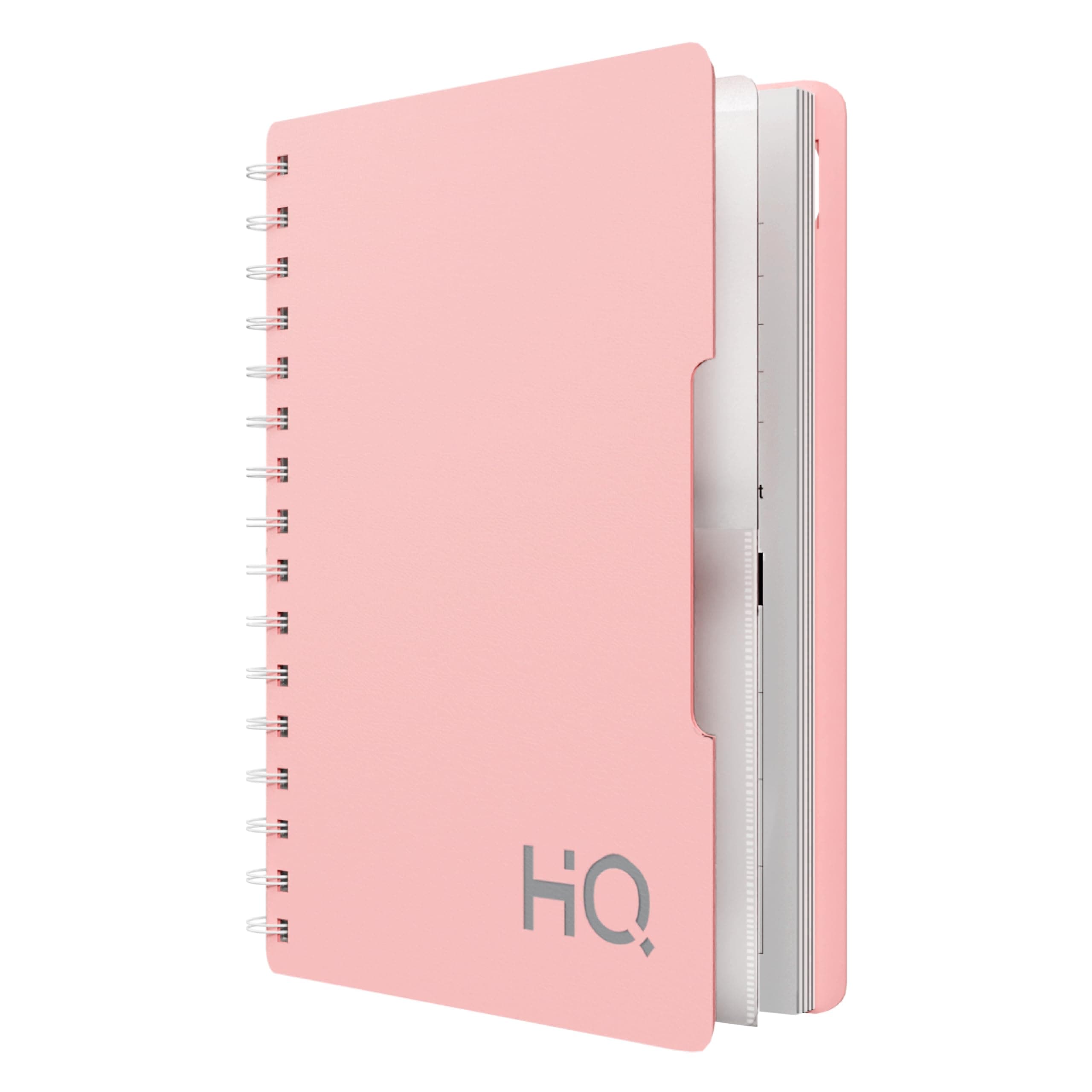 YOUVA Navneet HQ | Wiro Bound |Single Subject Book |14.8x21 cm |Single Line |160 Pages |Salmon Pink