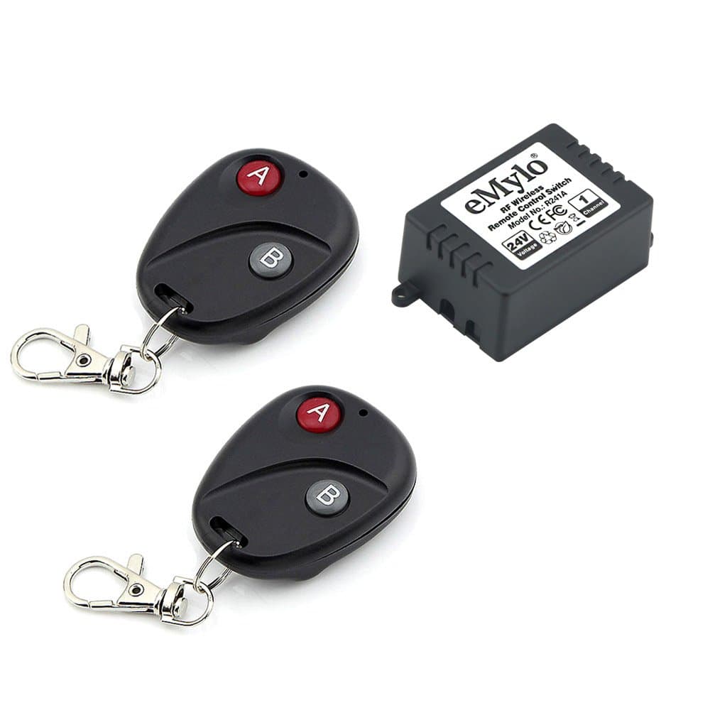 eMylo® DC 24V 1 Channel 433Mhz RF Relay Wireless Remote Control Switch Transmitter with Receiver