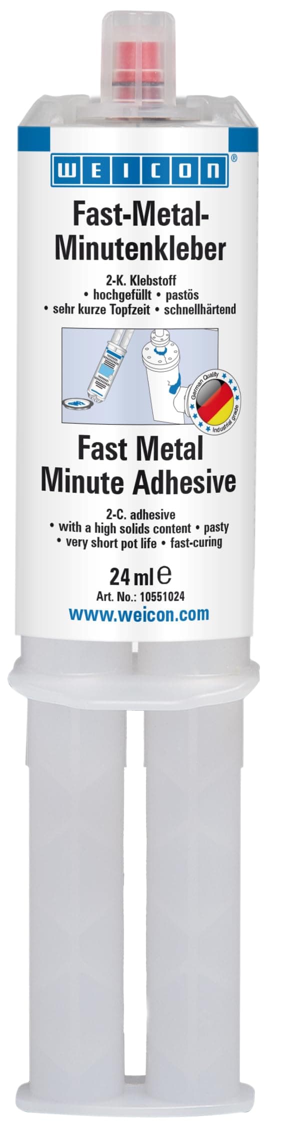 Fast metal Epoxy Minute Adhesive 24 Ml Liquid Metal 2 Components Epoxy Resin Adhesive For metal Wood Stone Plastic Glass Ceramic Grp Etc. Grey