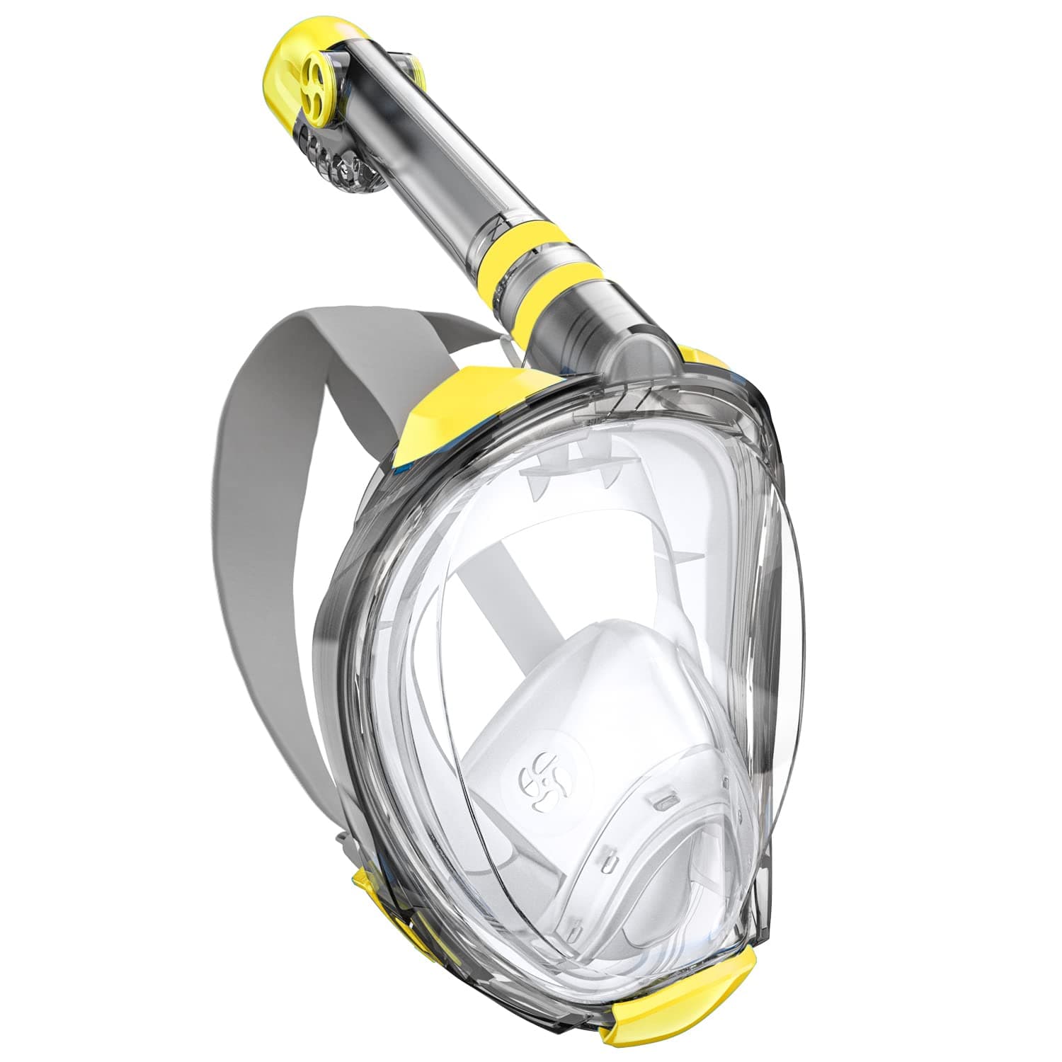 Full Face Snorkel Mask, Snorkeling Mask with Detachable Camera Mount,Panoramic 180° View Upgraded Dive Mask with Safety Breathing System,Dry Top Set Anti-Fog Anti-Leak for Adults and Kids