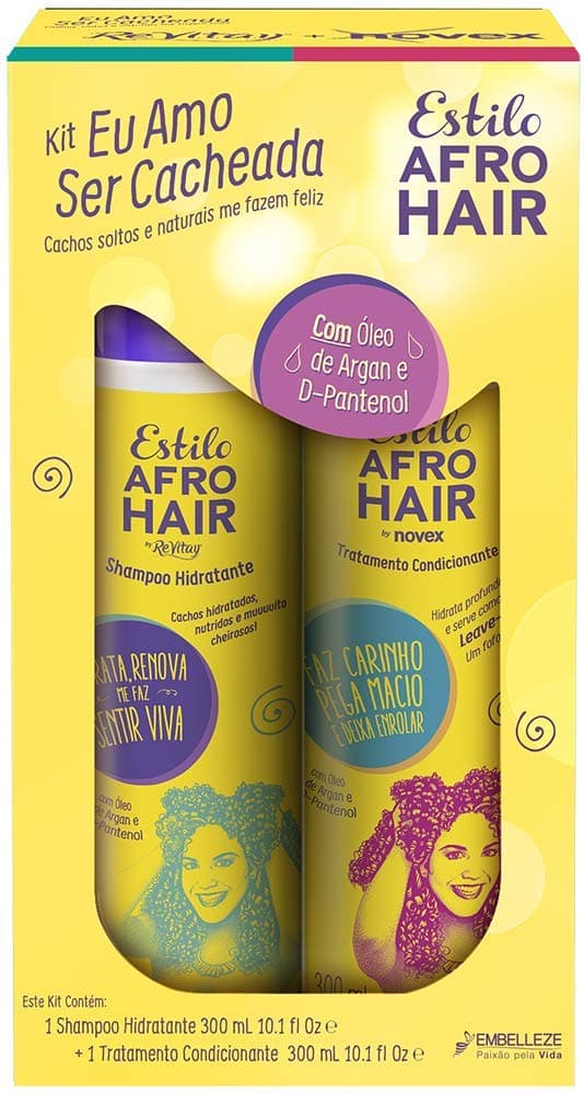 EmbellezeAfro Hair Style Kit – Shampoo & Conditioner – Packs of 2 Bottles x 300 ml – Total: 600 ml