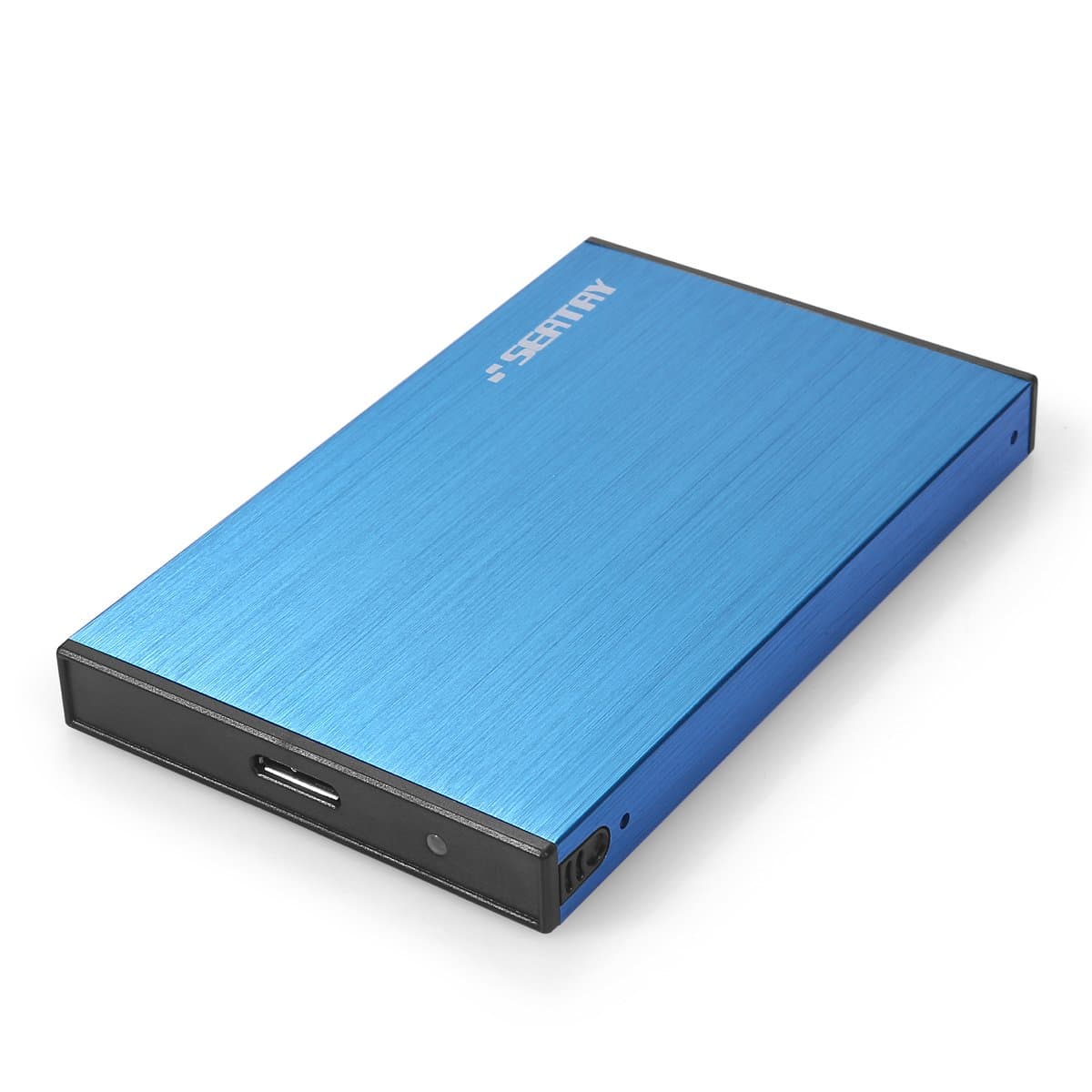 Seatay USB 3.0 to SATA External 2.5" Hard Drive Enclosure Aluminum SSD/HDD Enclosure for 9.5mm 7mm Soild State Disk Support UASP-[Blue]