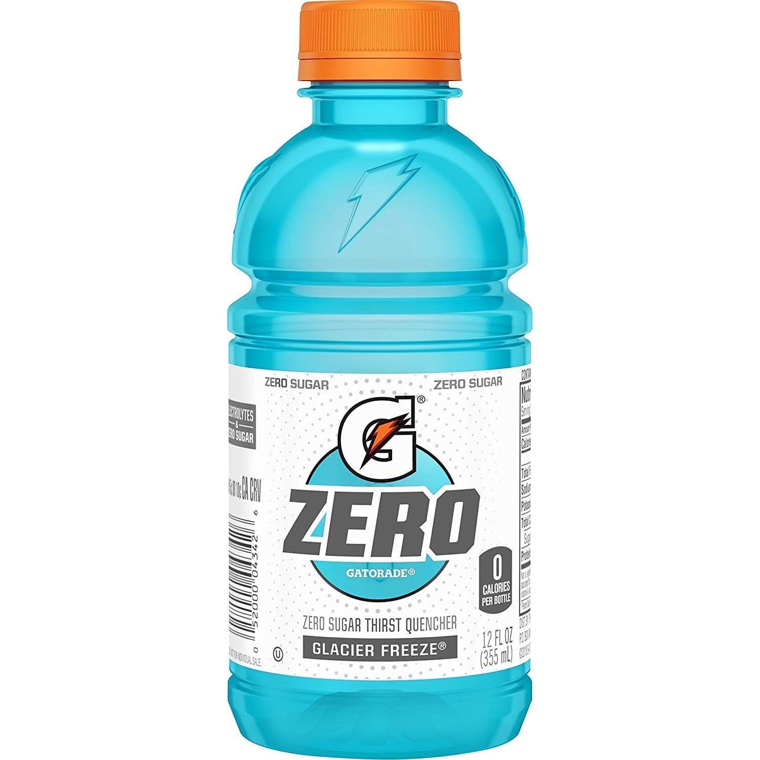Gatorade Zero Sugar Thirst Quencher, Glacier Freeze, 12 Ounce (Pack of 24)