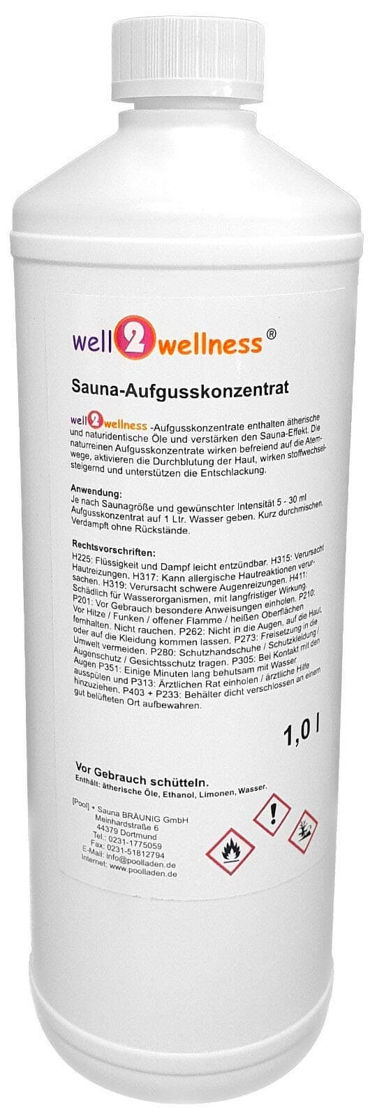 Well2wellness® Sauna Infusion Concentrate Jasmin 1,0 L