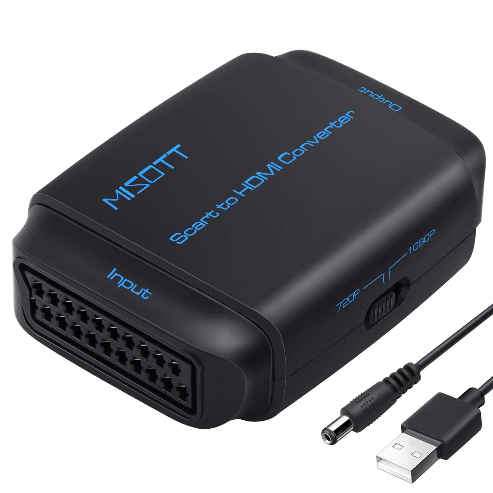 MISOTT Scart to HDMI Converter, Adapter for DVD TV