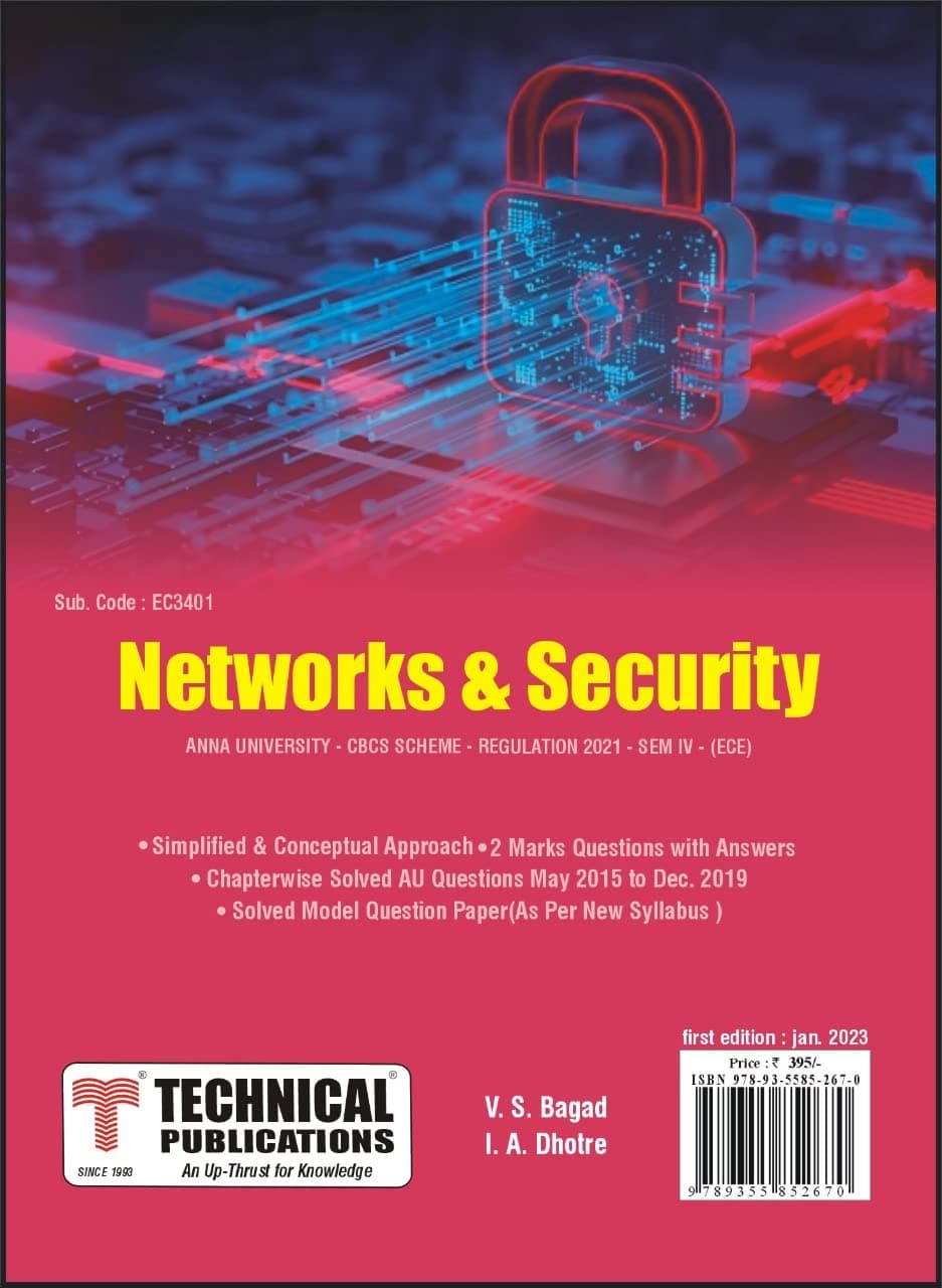 Networks and Security for BE Anna University R21CBCS (IV - ECE - EC3401)