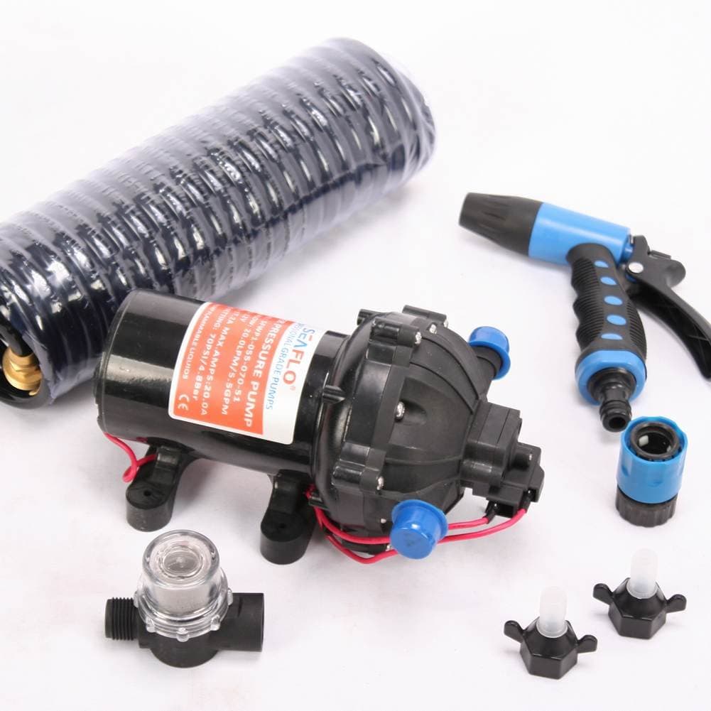 SEAFLO 5.0 GPM Washdown Pump Deck Wash Pump Kit 12V 70PSI RV Boat Marine 5 GPM