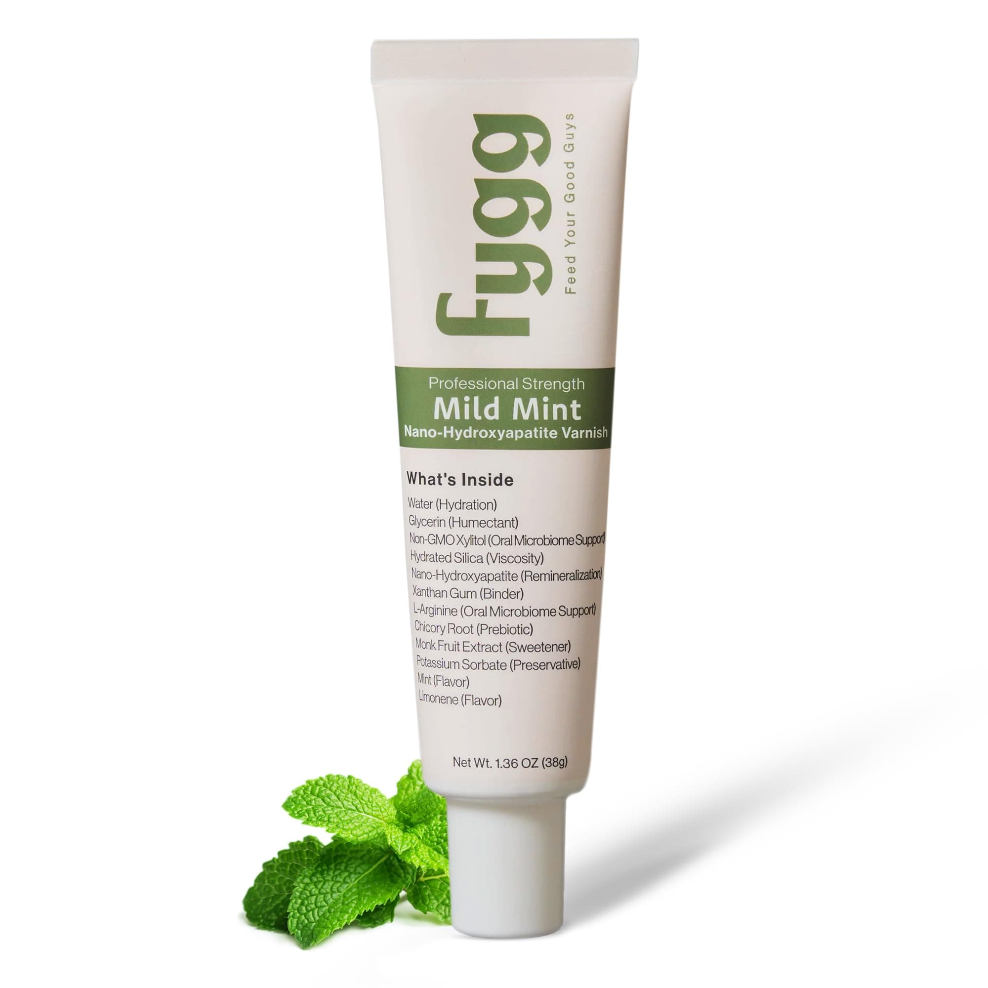 Fygg Nano-Hydroxyapatite Dental Varnish - (Mild Mint) - Tooth Enamel Repair - Fluoride Free Varnish for Adults & Kids - Remineralizing Varnish for Oral Care