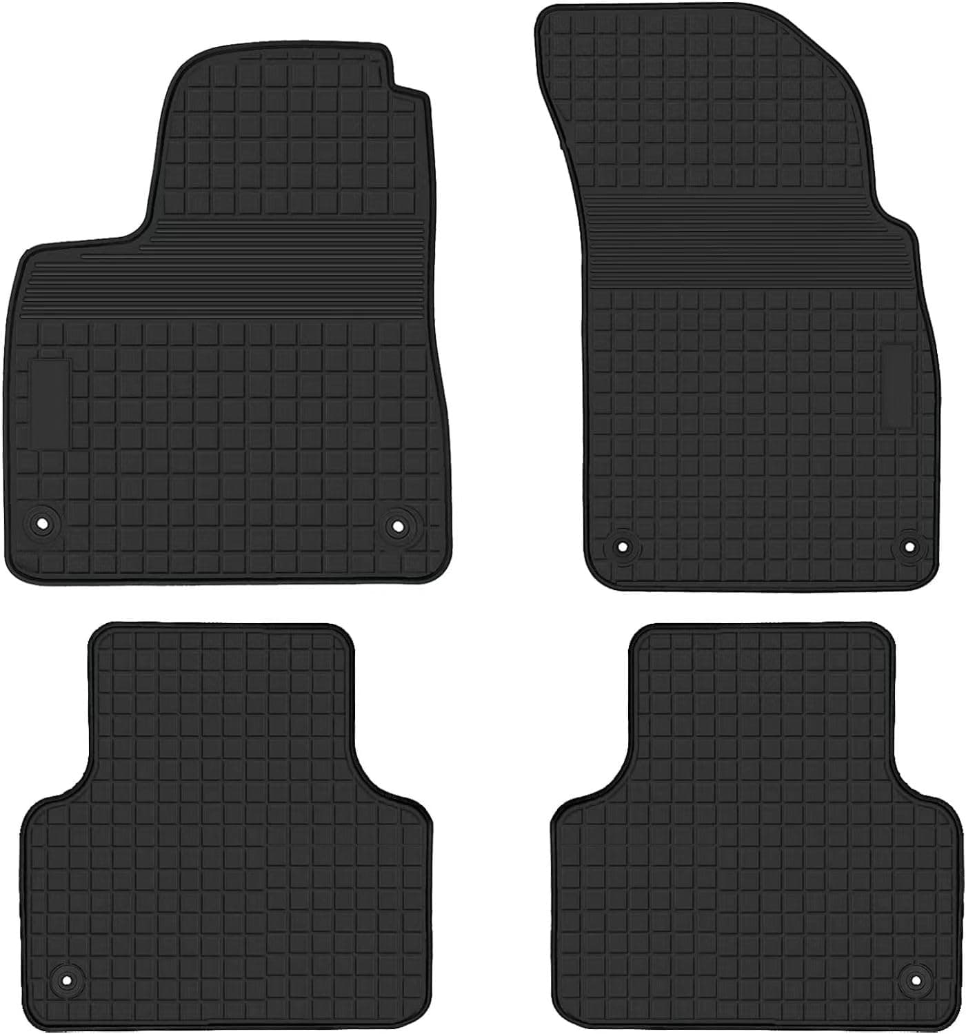 Car Floor Mats Custom Fit 2017-2024 2025 Audi Q7/SQ7 & 2019-2025 Q8 Rubber Car Mats All Weather Floor Mats Black Floor Liner for Audi Q7 Q8 1st & 2nd Row Heavy Duty Odorless