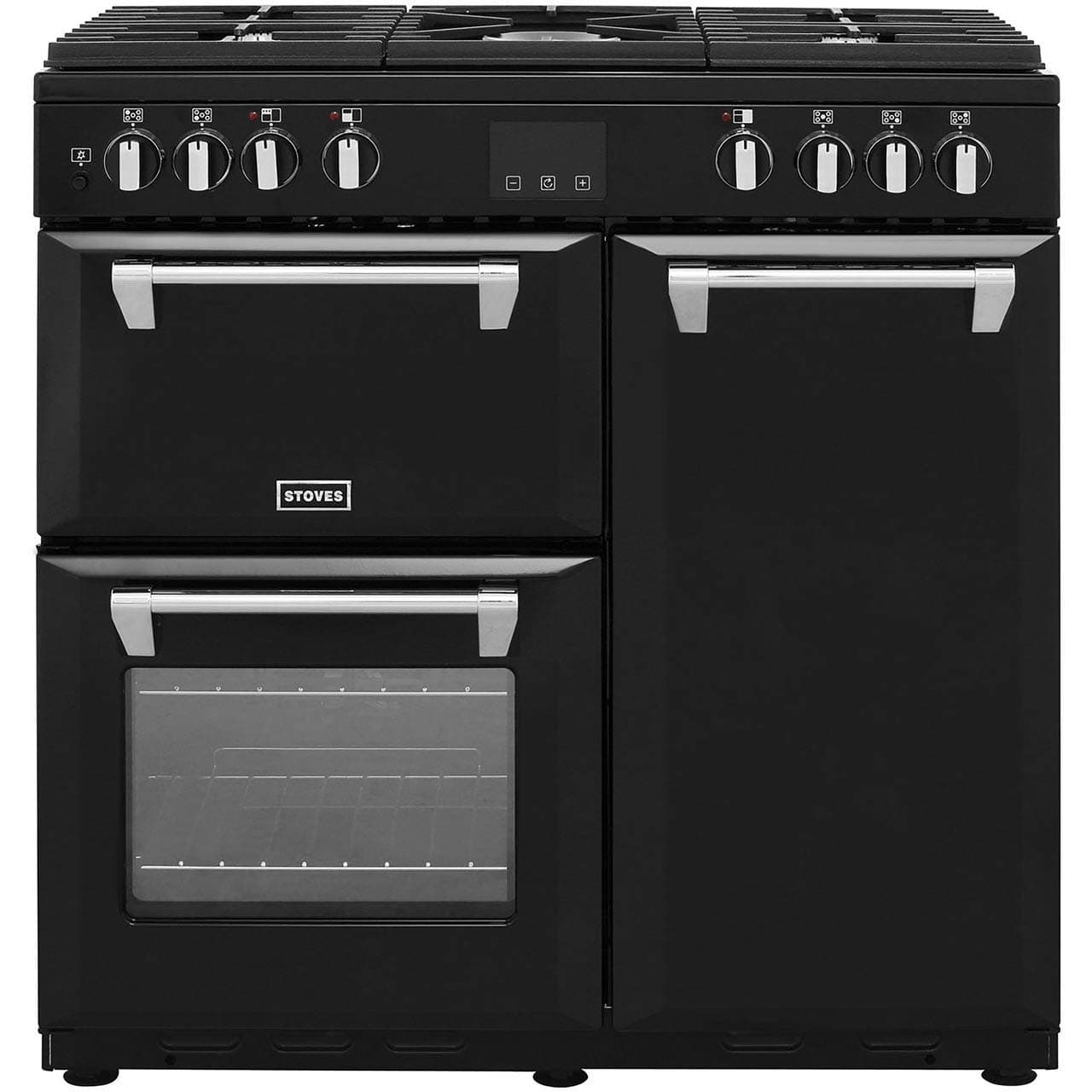 Stoves Belmont900DFT 90cm Dual Fuel Range Cooker - Black [Energy Class A]