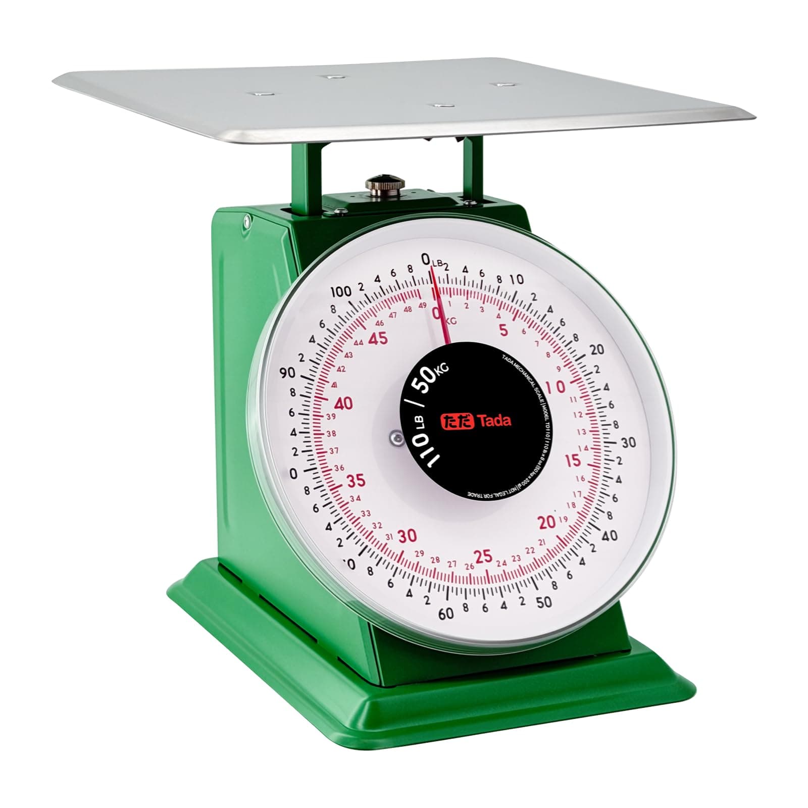 Tada 110-LBS Heavy Duty Portion-Control Mechanical Kitchen and Food Scale Industrial Dial Scale with Stainless Steel Platform