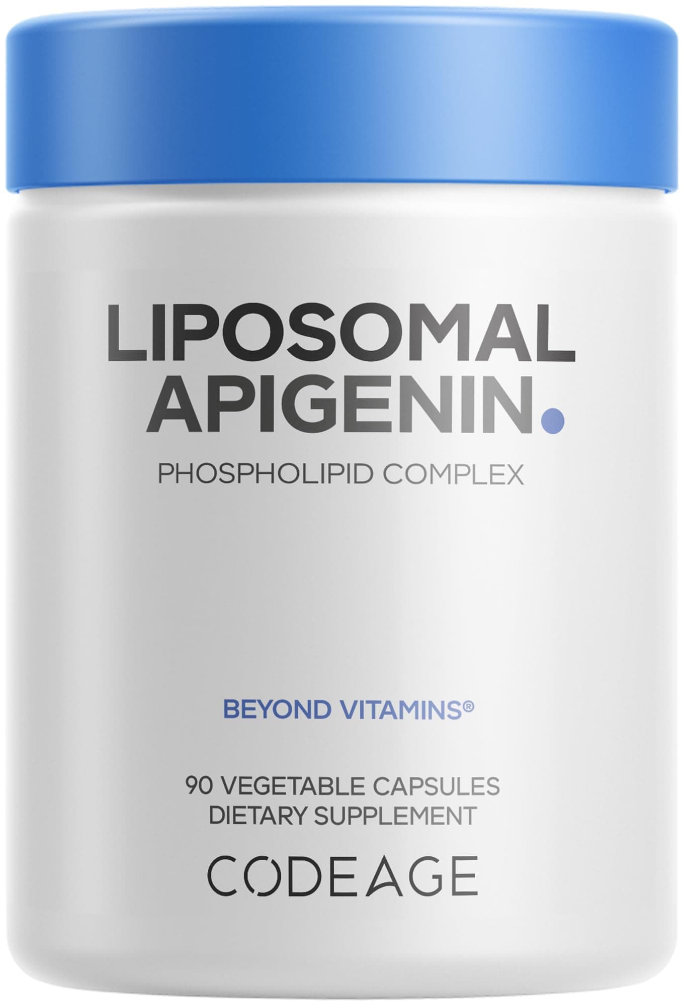 Liposomal Apigenin Supplement, 3-Month Supply, Daily Flavonoid Chamomile Extract, Liposomal Phospholipid Complex, Non-GMO Sunflower Oil, Phosphatidylcholine Vegan Blend, Gluten-Free, 90 Count