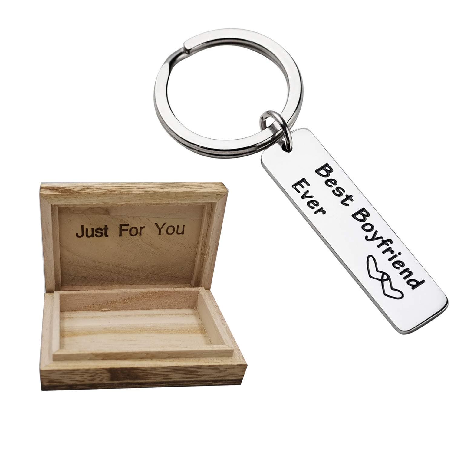 SANNYRA Boyfriend Gifts Best Boyfriend Ever Keychain Key Tag Dating Anniversary…