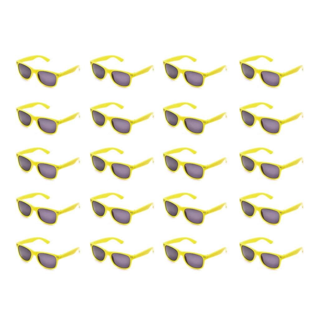 10/20 Packs Adults Wholesale Neon Colors Square Retro Style Party Favors Sunglasses