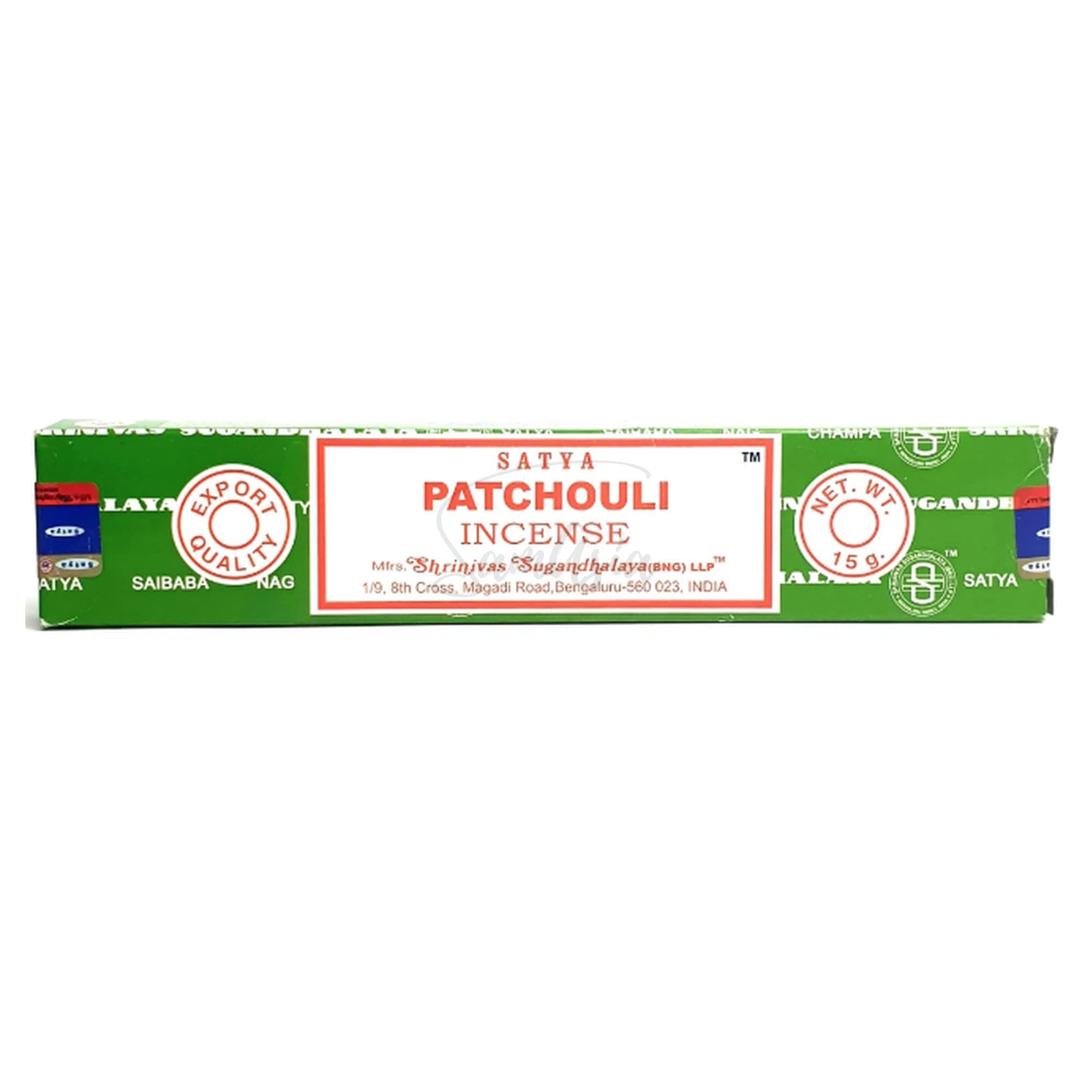 Satya Nag Champa Patchouli Incense Sticks | x1 pack | comes with SAMASIA bookmark | Incense can be used for Aromatherapy, Spa, Yoga, Weddings, Meditation, Healing, Positivity and Relaxation
