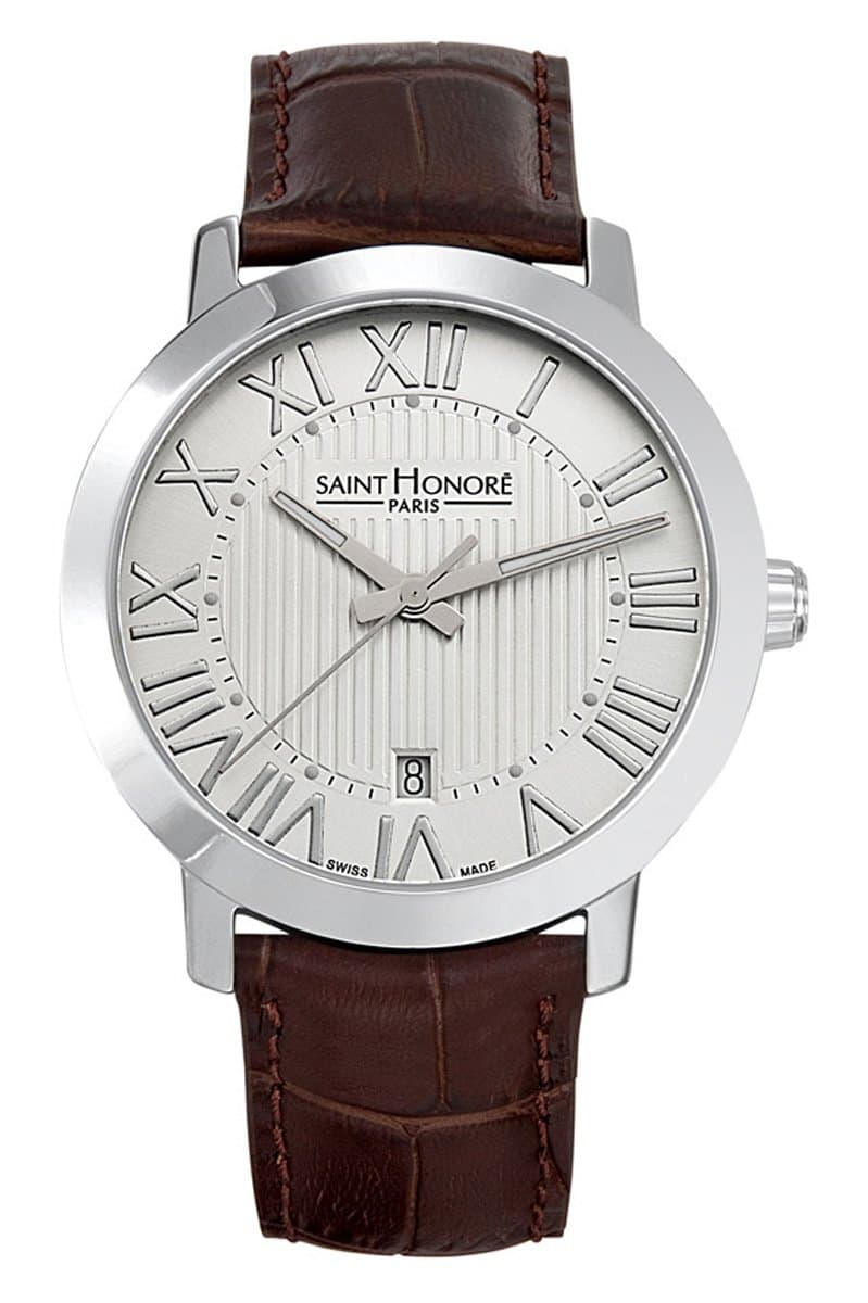 Saint Honoré Men's Analogue Quartz Watch with Leather Strap 861020 1AFRN