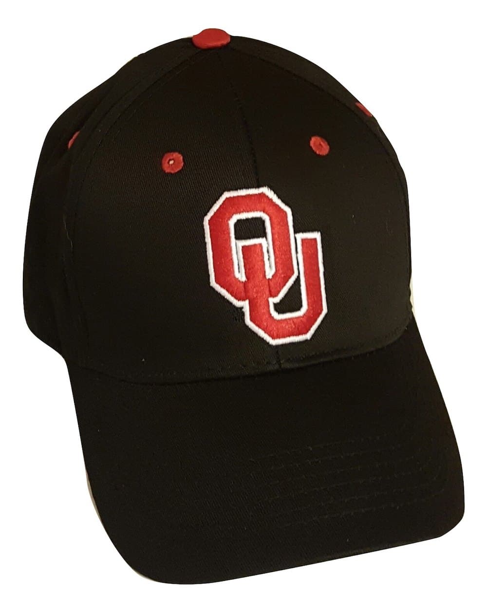 Captivating Headgear Oklahoma Sooners Structured Adjustable Cap - Choose Hat Color (Black)