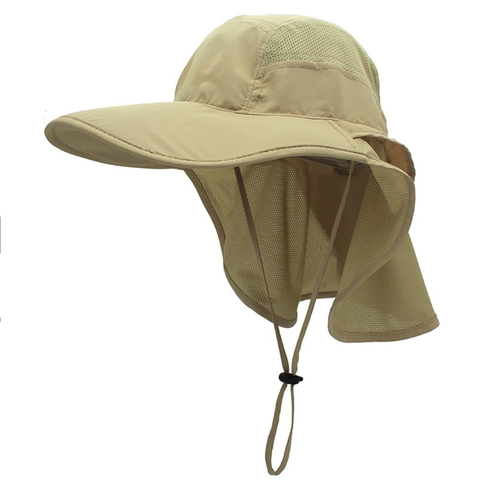 GG STSun Hat Men & Women UPF 50+ Mesh Summer Protection Outdoor UV Cap with Neck Flap Breathable Packable Hunting Fishing Beach Hat