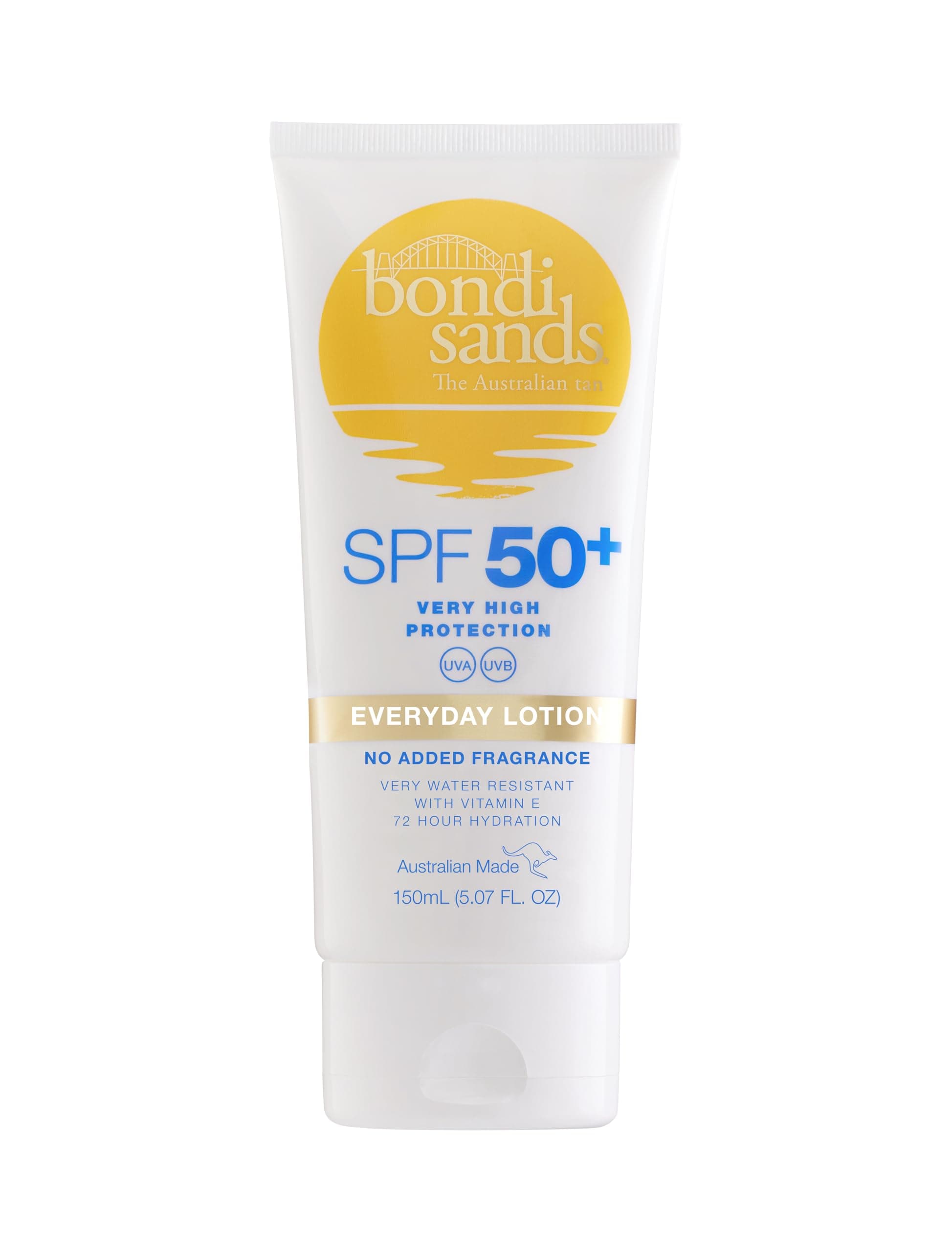 Fragrance Free Sunscreen Lotion SPF 50+ | Non-Greasy Broad-Spectrum Formula Moisturises, Soothes, and Protects Skin, Water Resistant Up To 4 Hours + Cruelty Free | 150 mL/5.07 Oz