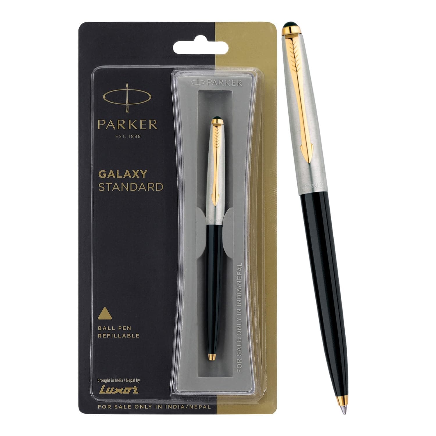 Galaxy Standard GT Ball Pen | Body Color - Black | Ink Color - Blue