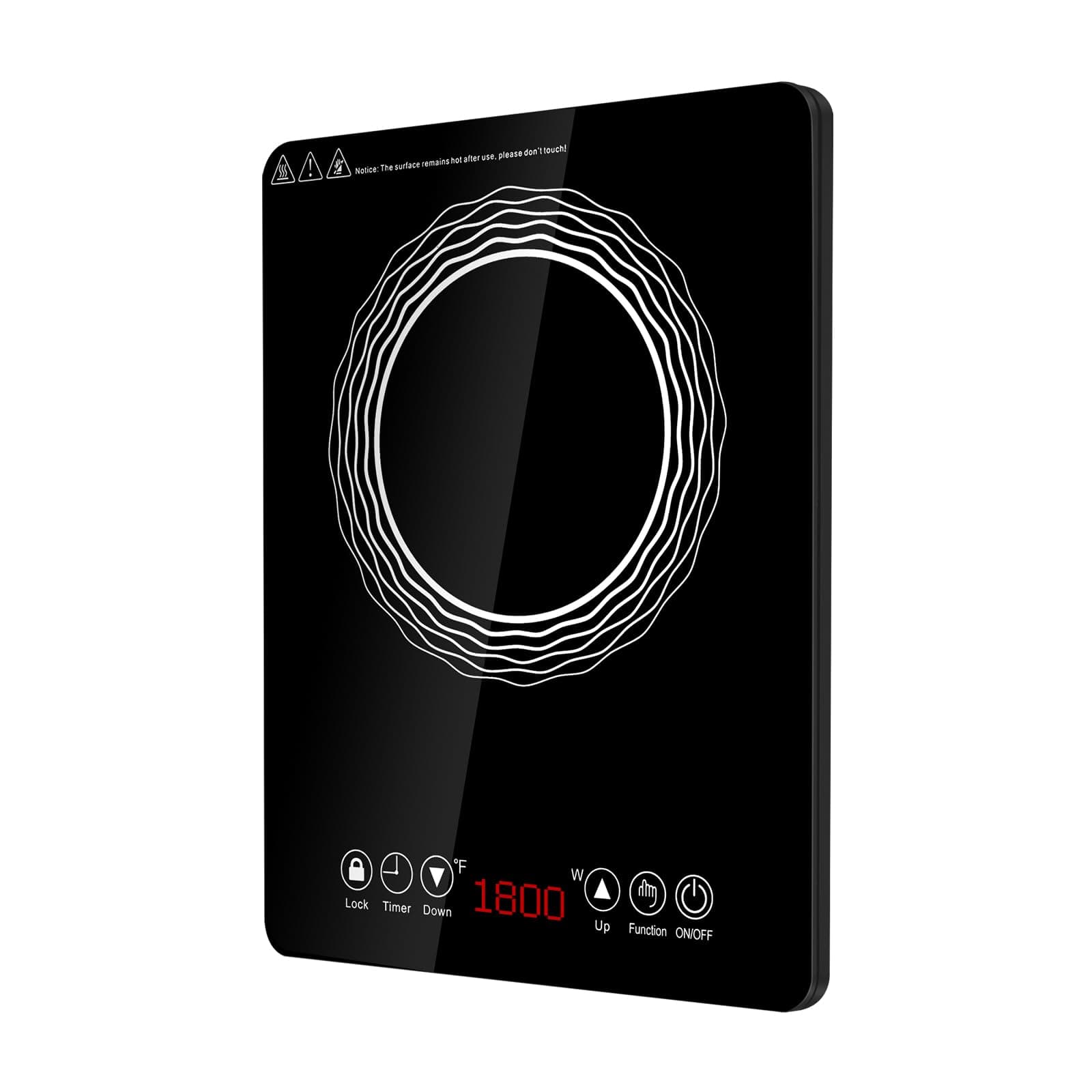 Portable Induction Cooktop, 1800 Watts Electric Induction Burner with LED Display, Touch Panel, Hot Plates for Cooking