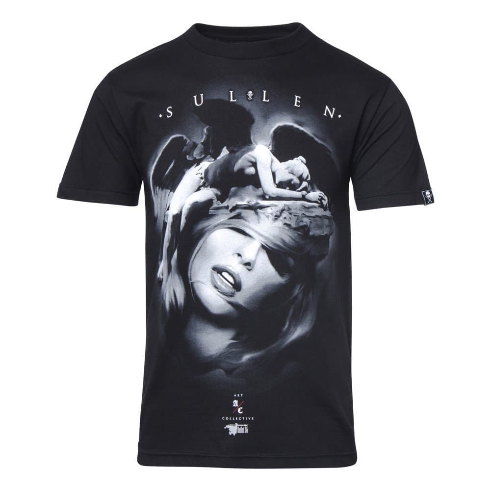 Sullen Angel Eyes Black Tee by Bullet BG (Large)