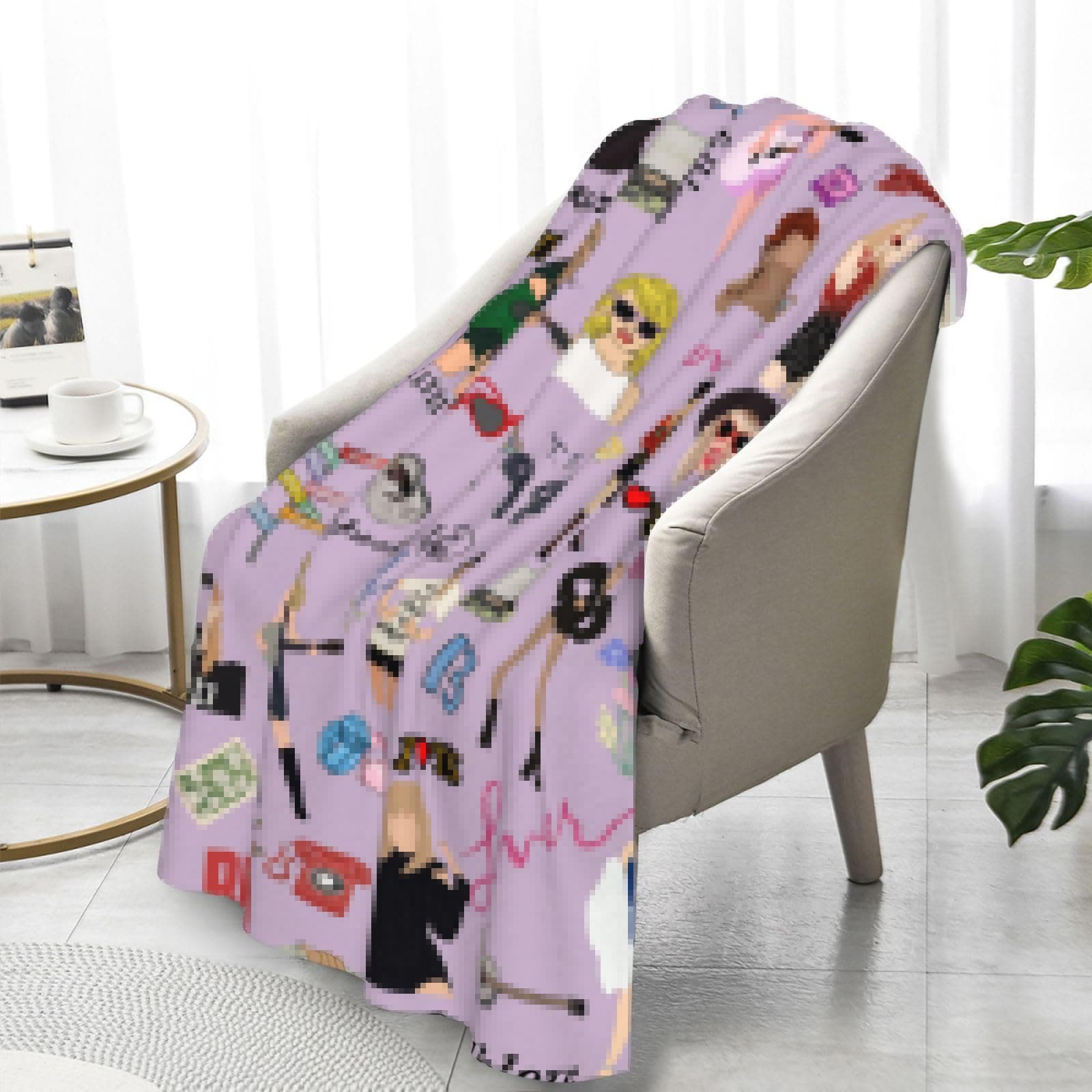 Throw Blanket Super Soft Warm Cozy Flannel Blanket Home Decor for Couch Bed Sofa 40 X 50 in