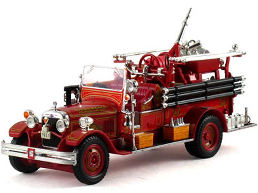 Seagrave Fire Truck Sound Beach Volunteer Fire Dept. (1931, 1/32 Scale diecast Model car, Red)