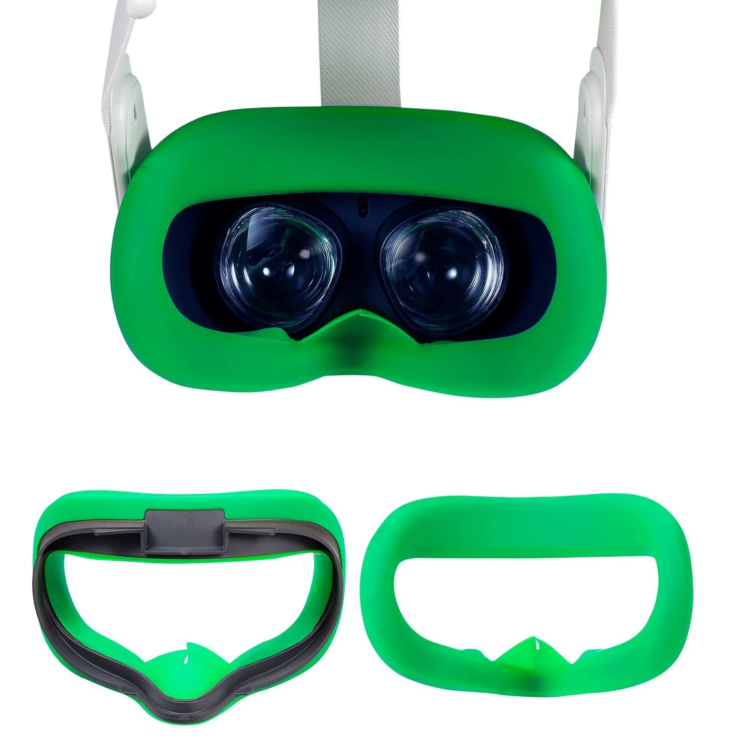 Yocaya VR Silicone Interfacial Cover for Oculus Quest 2 Eye Cushion Cover Sweatproof Lightproof Anti-Leakage