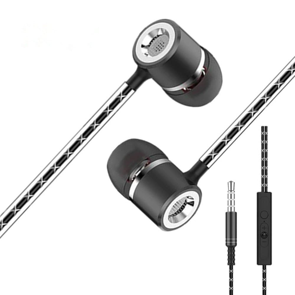 Wanga Original 3.5MM Metal in-Ear Wired Earphones HiFi Stereo Bass Earphone Headphones with Microphone for Phone Computer Headset