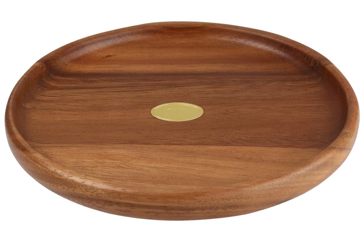 Round Wooden Plate Medium for Serving Pizza
