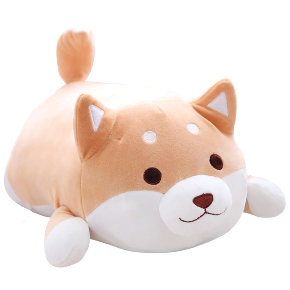 Corgi Dog Plush Toys Creative Corgi Dog Butt Shaped Plush Soft Pillows 36cm (Brown)