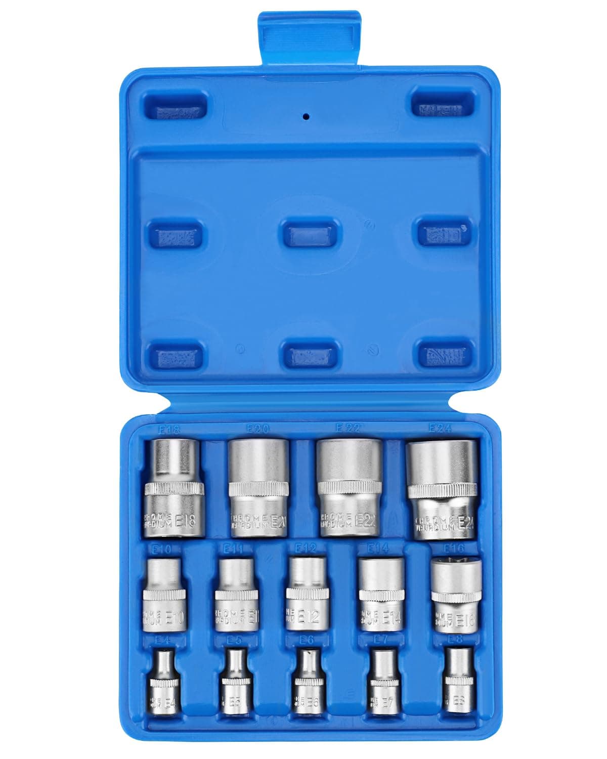 KingTool 14-Piece Mechanics Tool Set - Socket Set with Tool Box Storage Case for Home, Automotive, Bike Projects