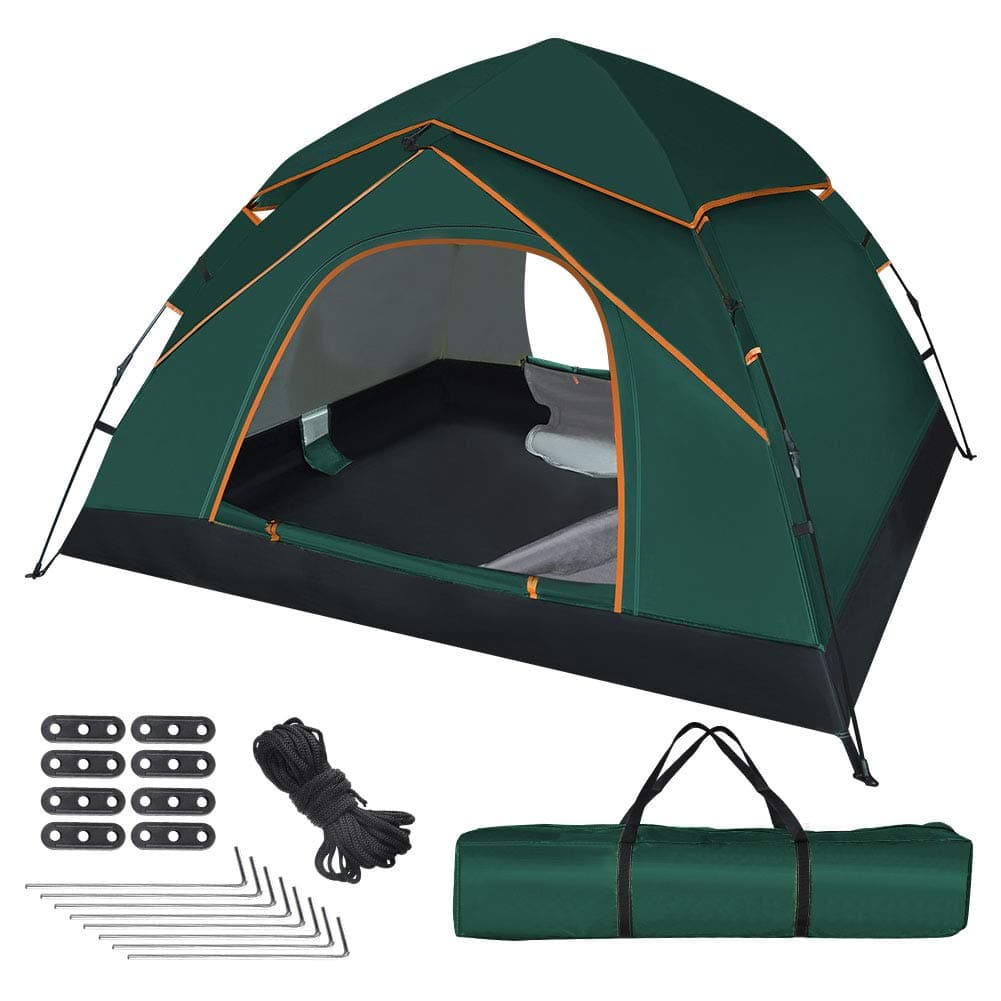 GEEDIAR Automatic Pop Up Tent for 3-4 Person,Upgraded Instant Portable Camping Tent Water-resistant & UV Protection Sun Shelter Dome Tent with Carrying Bag
