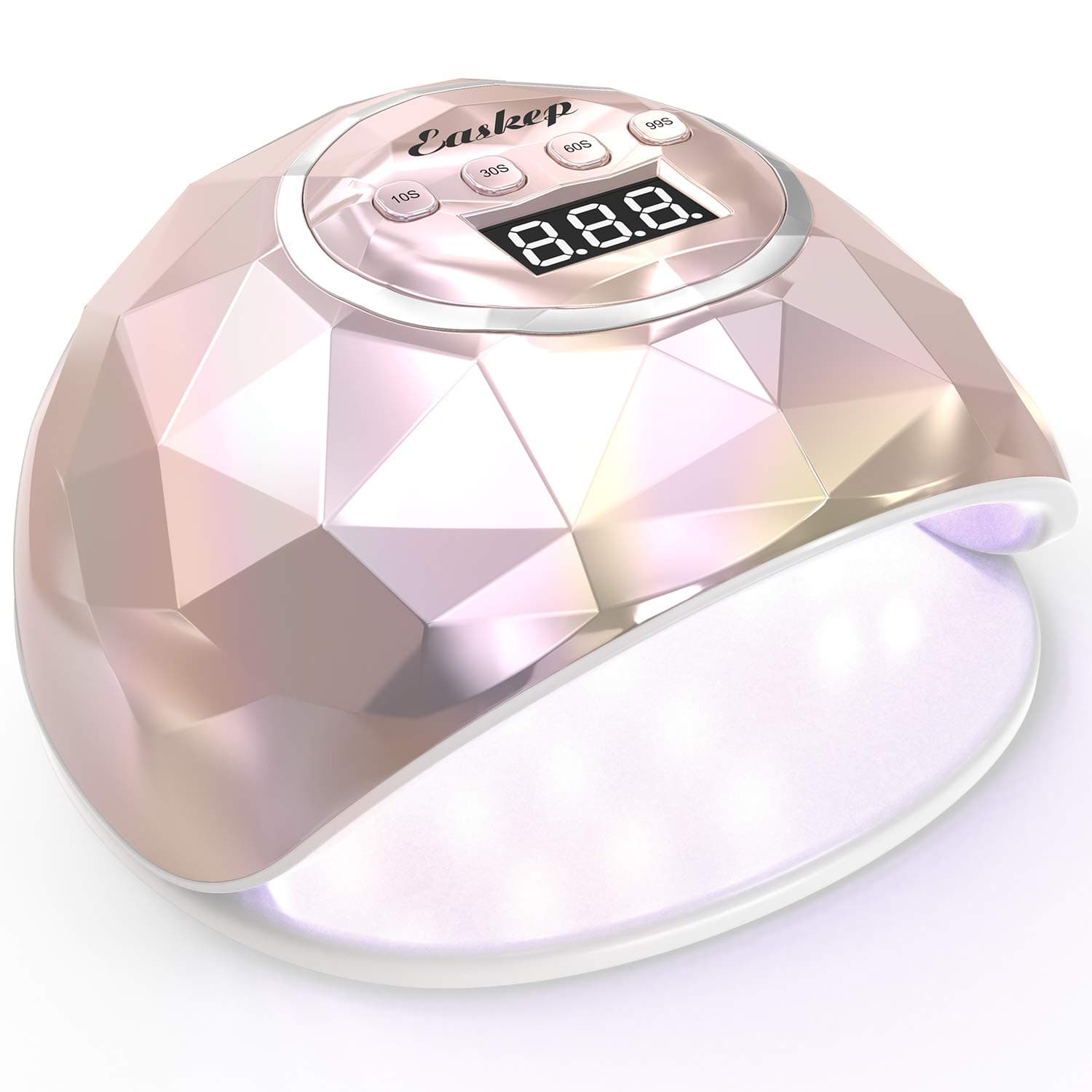 Easkep UV Light for Nails Lamp - 86W UV LED Nail Lamp Gel Nail Polish Curing Dryer for Salon 4 Timer Setting Auto Sensor Machine (Gold)