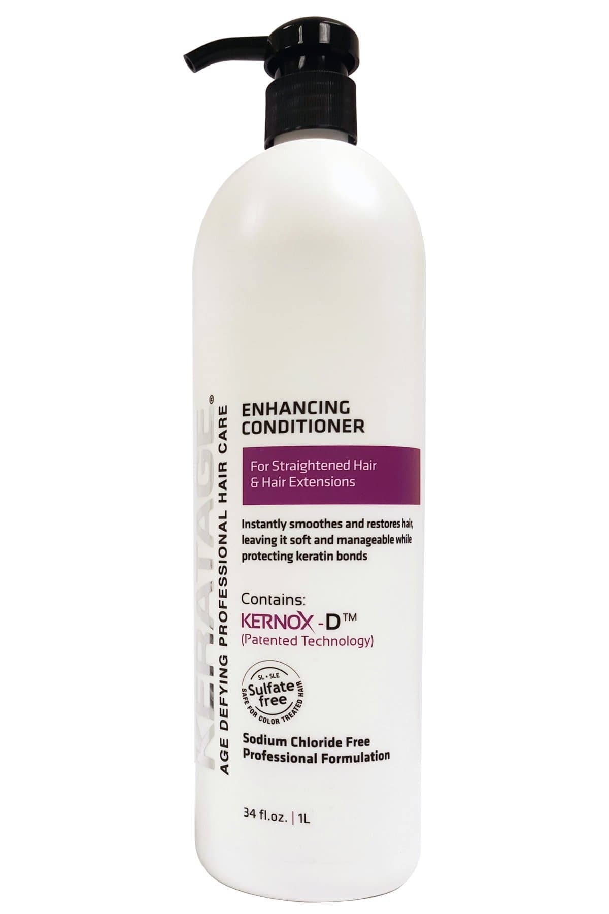 Keratage Enhancing Conditioner 34 oz / 1 Liter - Sodium Chloride And Sulfate-Free