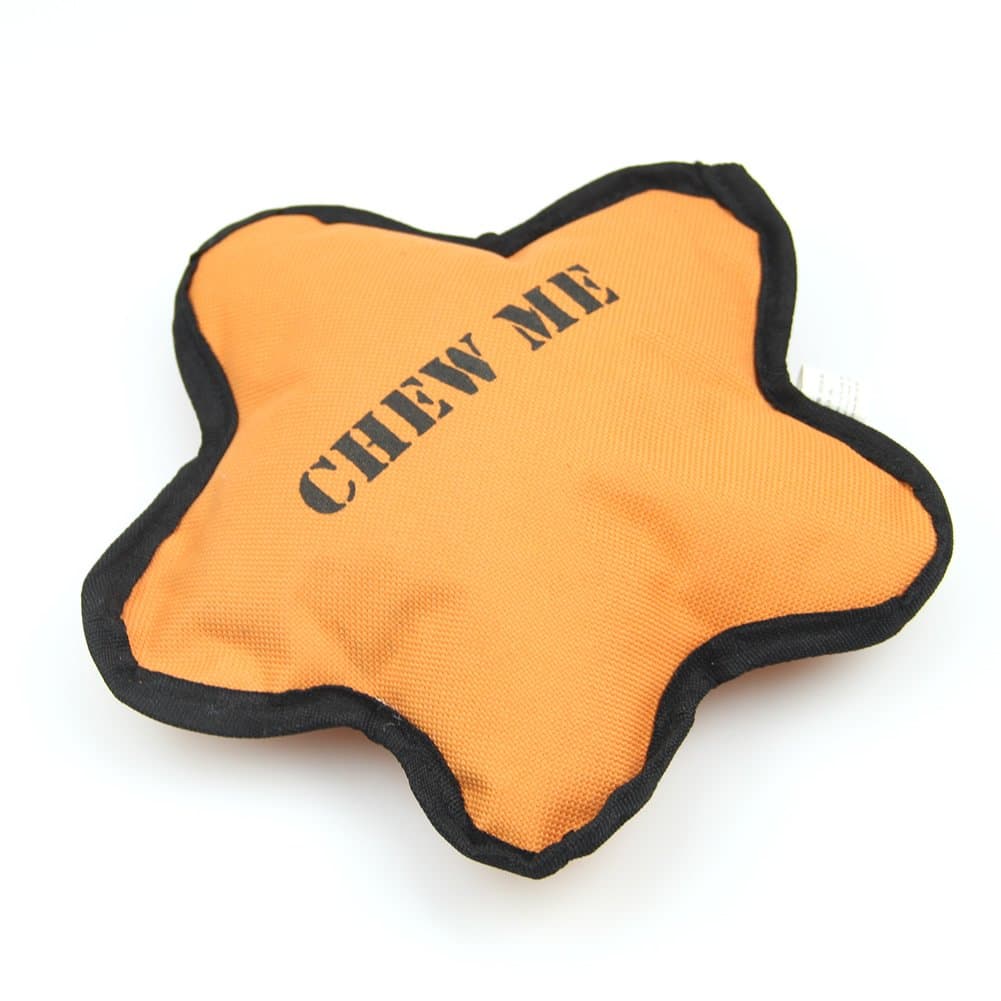 Estone Dog Toy Pet Puppy Chew Squeaker Squeaky Plush Sound Cute Bakery Bread Shape Toy (Pentagram)