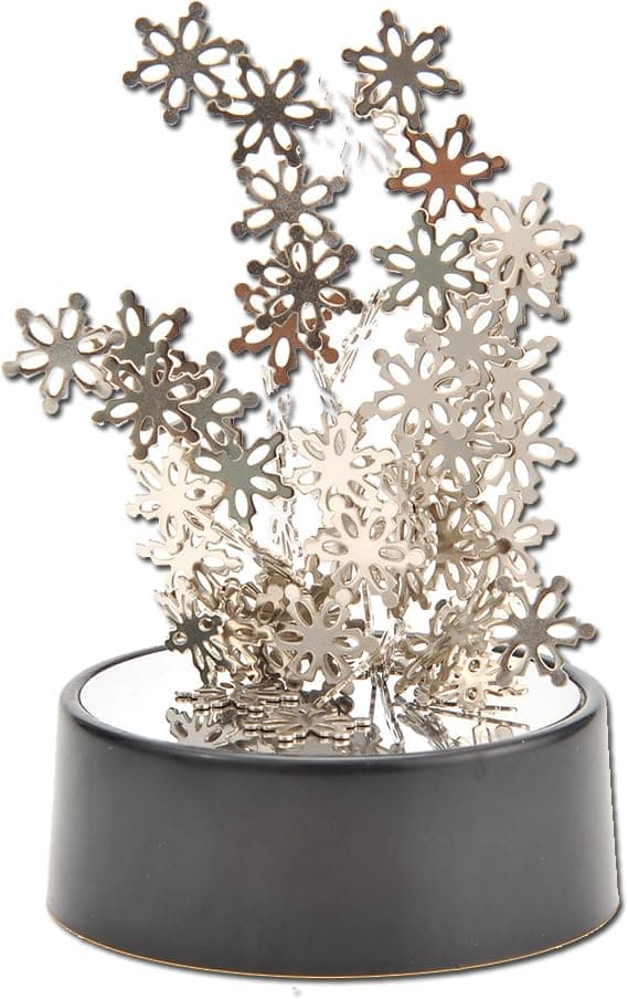 PowerTRC Toy Magnetic Desktop Sculpture (Snowflakes) | Mini Magnetic Art Decoration for Desktop | Fun Stress Relief Office Gift