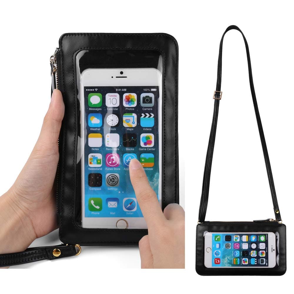 Touch Screen Phone Crossbody Bag for Samsung Galaxy A16 F05 M05 M55s, S24 FE, S24 Plus, S24 Ultra, Xcover 7, A06 F14 Z Flip6