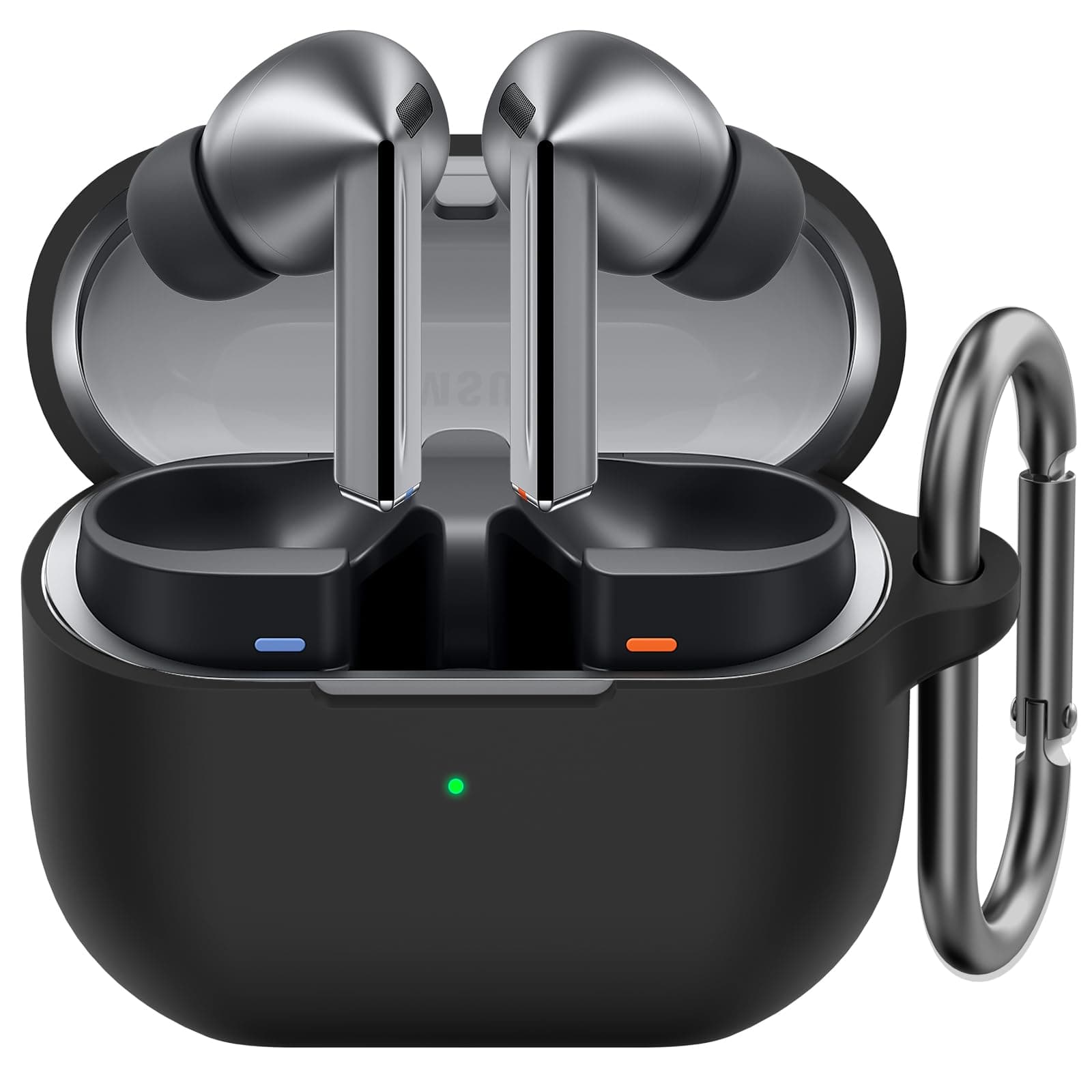 AhaStyle Silicone Case for Samsung Galaxy Buds 3 FE (2025) / Galaxy Buds3 Pro and Galaxy Buds 3 (2024) Shockproof Full Protective Skin Case Cover Compatible with Samsung Galaxy Buds3 Series (Black)