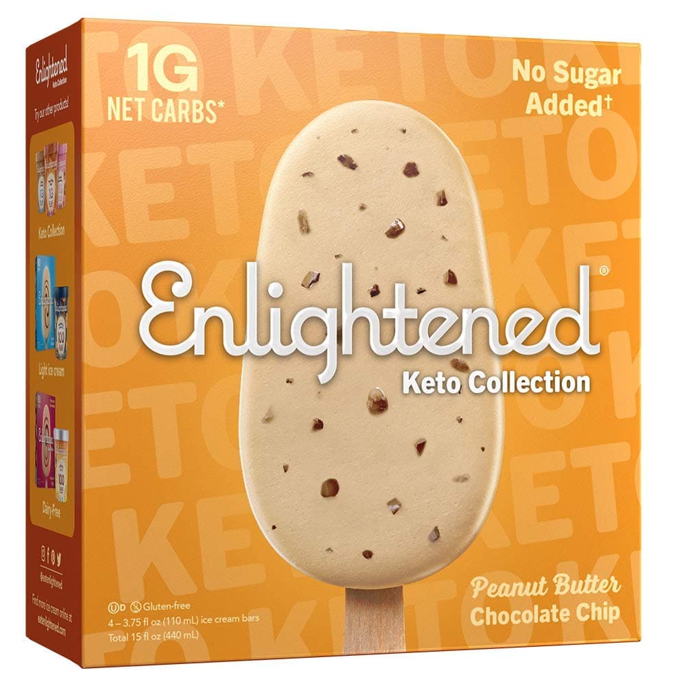 Enlightened Peanut Butter Ice Cream Bars,, 3.5 Ounce (Pack Of 8)