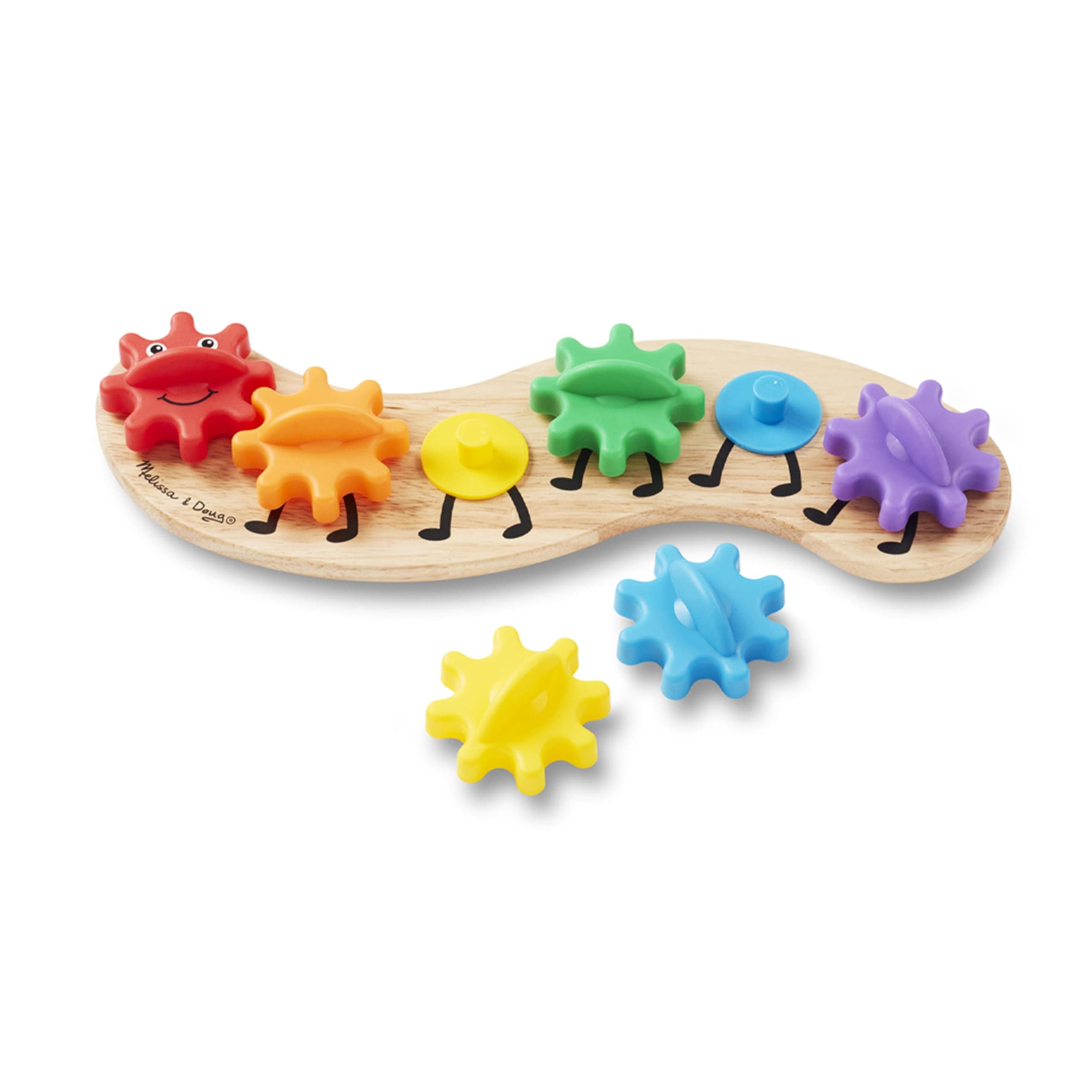 Rainbow Caterpillar Gear Toy with 6 Interchangeable Gears