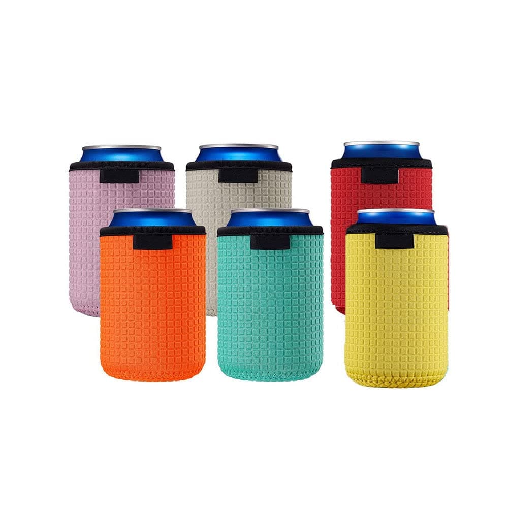 6pcs Can Cooler Sleeves Standard Can Covers Coolers Insulators Neoprene Coke Sleeve Covers Machine Washable for Home Office Bar Birthday Weddings Party Favors(Y148-6) (01)