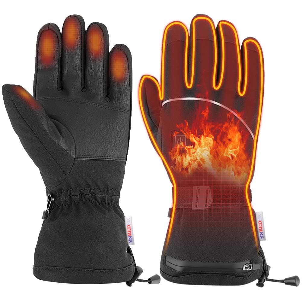 [Upgrade] Electric Heated Gloves with Touch Screen,Outdoor Indoor Battery Powered Heating Winter Windproof Gloves for Men and Women Outdoor Warm Motorcycle Riding Hunting Ski Cycling