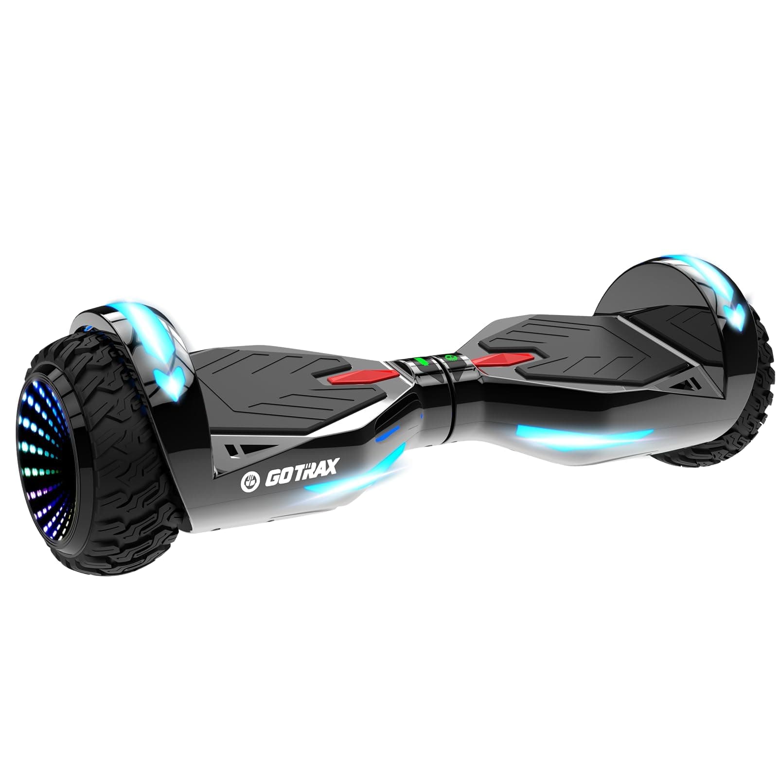 Gotrax Hoverboard with 6.5" LED Solid/Offroad Tires, Max 5/6 Miles Range, 6.2mph Power by Dual Brushless Motor, UL2272 Certified and 65.52Wh/93.6Wh Battery Self Balancing Scooter for 44-176lbs
